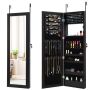 Hanging mirror-jewelry cabinet 37x9x119cm., black