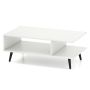 Coffee table 80x45x30cm., white/black