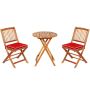 3-piece garden furniture set, brown