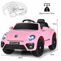 Children's electric car 95x56x47cm., pink/black
