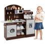 Children's kitchen 106x30x105cm., brown/white