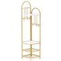 Clothes rack 42x42x180cm., white/gold color