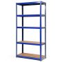 Storage shelf 90x40x180cm., light brown/blue