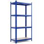 Storage shelf 80x40x160cm., blue/light brown