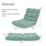 Floor armchair 64x57x57cm., green color