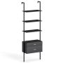 Freestanding shelf 60x30x184cm., black