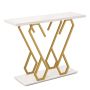 Console 100x30x79cm., white/gold color