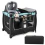 Playpen-crib 105.5x73.5x77cm., black/green