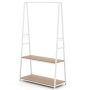 Clothes rack 94x40x171cm., white/brown