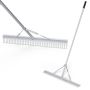Rake 91x10x174cm., silver color
