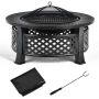 Fire pit 81x50cm., black
