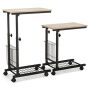 Laptop desk 50x30x80cm., light brown/black
