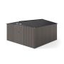 Garden storage shed 350x350x198cm., brown/black