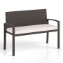 Garden bench 56x110x84cm., brown/beige