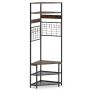Clothes rack 52x52x183cm., black/brown