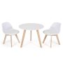 Children's table with chairs, white/light brown