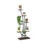Flower stand 67x30x156cm., dark brown/black