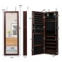 Hanging mirror-jewelry cabinet 37x9.5x108cm., brown/black