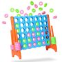 „Connect Four“ mäng Relaxdays, XXL, kotita, Sinine/oranž, 120 × 110 × 55 cm
