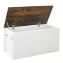 Shoe bench 90x45x45.5cm., brown/white