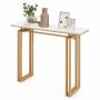 Console 110x30x81cm., white/gold color