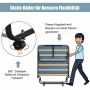 Folding bed 190x80x33cm., blue/black