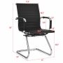 Set of 2 office chairs 54x63x92cm., black/silver