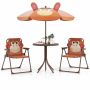 Children's table with chairs, brown