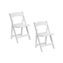 Set of 2 garden folding chairs 46x44x79cm., white