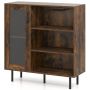 Kitchen cabinet 95x35x98cm., dark brown/black
