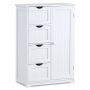 Storage box, 4 drawers, White, 55.88 × 81.28 × 30.48 cm