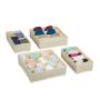 Hoiukastid Relaxdays 10031568_127, 4-osaline komplekt, 32 × 32 × 9 cm