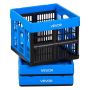 Hoiukastid VEVOR ZJKS343428W, 3 tk, 25 l, Sinine/must, 338 × 342 × 280 mm