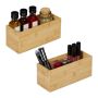 Hoiukastide komplekt Relaxdays, 2 tk, Pruun, 23 × 9,5 × 9 cm