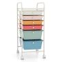 Storage Container, 6 Drawers, Multicolor, 17 × 13.5 × 30 inches