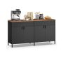 Hoiukapp SONGMICS, Uste ja reguleeritava riiuliga, Must/Pruun, 141 × 76 × 40 cm