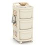 Storage trolley, 3 drawers, 6 hooks, 38 × 68 × 32 cm