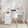 Desk, 3 drawers, White, 120 × 76 × 55 cm