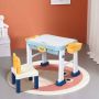 Multifunctional children's table with chair, adjustable height, 6 functions