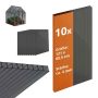 Mitmekihilised polükarbonaatplaadid Relaxdays, 10 tk, 4 mm, Hall, 60,5 × 121 cm