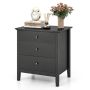Bedside table 61x46x66cm., black