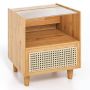 Bedside table 43x35x50cm., light brown