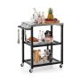 Grill trolley 72.5x41x80cm., black/silver color