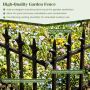 Decorative garden fence, 5 or 10 pieces, Black