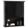 Wall-mounted bathroom cabinet 60x20x70.5cm, black