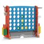 Large Connect 4 Floor Game Set with Golf and 42 Rings, Light Blue