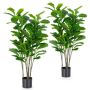 Artificial fig tree, 2 pcs, Green