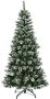 Artificial Christmas tree 2.1 m with snowy needles and red holly berries