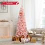 Artificial Christmas tree, 460 branch tips, 3 parts, Pink, 43.18 × 180 cm