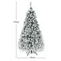Artificial Christmas tree, 600 branches, 250 LED lights, Ø 90 × 180 cm